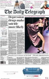 The Daily Telegraph () Newspaper Front Page for 28 January 2016