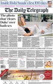 The Daily Telegraph () Newspaper Front Page for 28 January 2023
