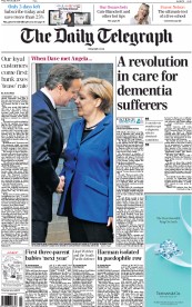 The Daily Telegraph () Newspaper Front Page for 28 February 2014