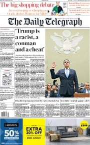 The Daily Telegraph () Newspaper Front Page for 28 February 2019