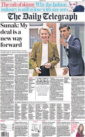 The Daily Telegraph () Newspaper Front Page for 28 February 2023
