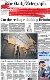The Daily Telegraph () Newspaper Front Page for 28 March 2017