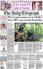 The Daily Telegraph () Newspaper Front Page for 28 May 2022