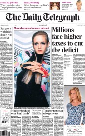 The Daily Telegraph () Newspaper Front Page for 28 June 2013