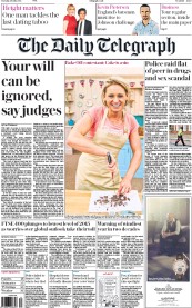 The Daily Telegraph () Newspaper Front Page for 28 July 2015