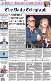 The Daily Telegraph () Newspaper Front Page for 28 July 2022