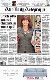 The Daily Telegraph () Newspaper Front Page for 28 August 2014