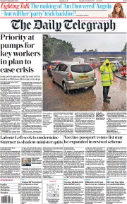 The Daily Telegraph () Newspaper Front Page for 28 September 2021