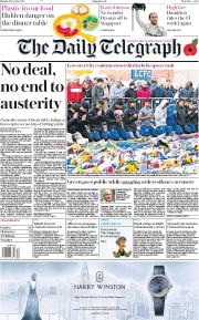 The Daily Telegraph () Newspaper Front Page for 29 October 2018
