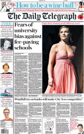 The Daily Telegraph () Newspaper Front Page for 29 October 2022