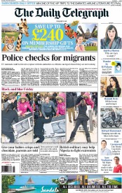 The Daily Telegraph () Newspaper Front Page for 29 November 2014
