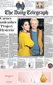 The Daily Telegraph () Newspaper Front Page for 29 November 2018