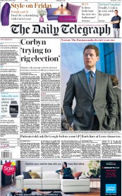 The Daily Telegraph () Newspaper Front Page for 29 December 2017
