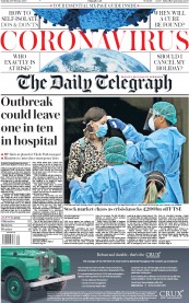 The Daily Telegraph () Newspaper Front Page for 29 February 2020