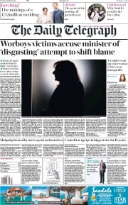 The Daily Telegraph () Newspaper Front Page for 29 March 2018