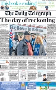 The Daily Telegraph () Newspaper Front Page for 29 March 2019