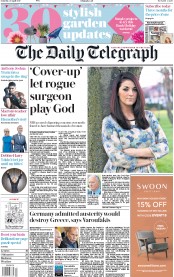 The Daily Telegraph () Newspaper Front Page for 29 April 2017