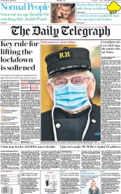 The Daily Telegraph () Newspaper Front Page for 29 April 2020
