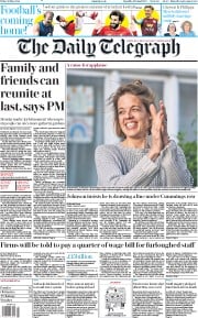 The Daily Telegraph () Newspaper Front Page for 29 May 2020