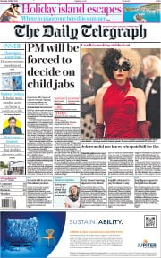The Daily Telegraph () Newspaper Front Page for 29 May 2021