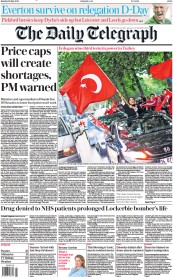 The Daily Telegraph () Newspaper Front Page for 29 May 2023