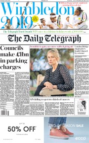 The Daily Telegraph () Newspaper Front Page for 29 June 2019