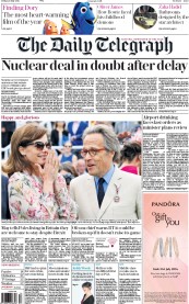 The Daily Telegraph () Newspaper Front Page for 29 July 2016