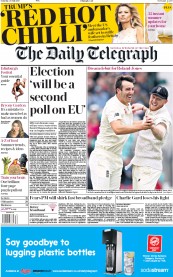 The Daily Telegraph () Newspaper Front Page for 29 July 2017