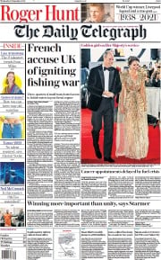The Daily Telegraph () Newspaper Front Page for 29 September 2021