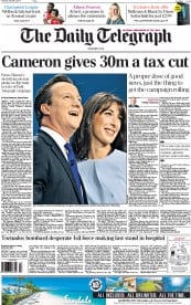 The Daily Telegraph () Newspaper Front Page for 2 October 2014
