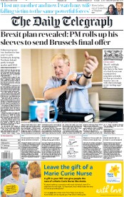 The Daily Telegraph () Newspaper Front Page for 2 October 2019