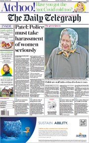 The Daily Telegraph () Newspaper Front Page for 2 October 2021