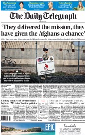 The Daily Telegraph () Newspaper Front Page for 2 April 2014