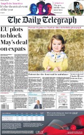 The Daily Telegraph () Newspaper Front Page for 2 May 2017
