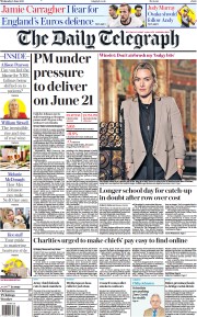 The Daily Telegraph () Newspaper Front Page for 2 June 2021