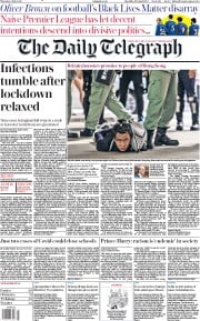 The Daily Telegraph () Newspaper Front Page for 2 July 2020
