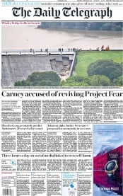 The Daily Telegraph () Newspaper Front Page for 2 August 2019