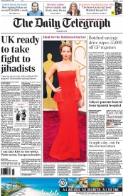 The Daily Telegraph () Newspaper Front Page for 2 September 2014