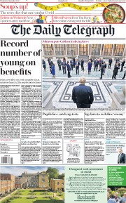 The Daily Telegraph () Newspaper Front Page for 2 September 2020