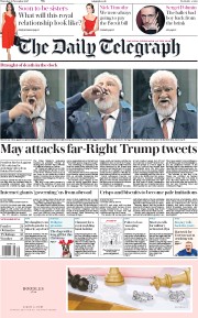 The Daily Telegraph () Newspaper Front Page for 30 November 2017