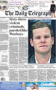 The Daily Telegraph () Newspaper Front Page for 30 March 2018