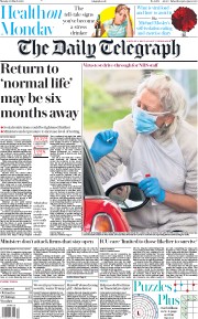 The Daily Telegraph () Newspaper Front Page for 30 March 2020
