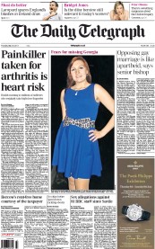 The Daily Telegraph () Newspaper Front Page for 30 May 2013