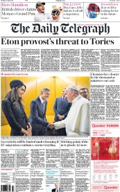 The Daily Telegraph () Newspaper Front Page for 30 May 2016