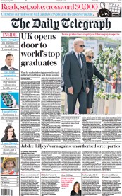 The Daily Telegraph () Newspaper Front Page for 30 May 2022