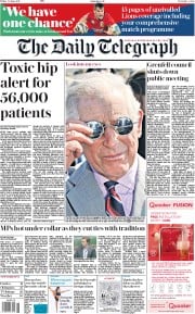The Daily Telegraph () Newspaper Front Page for 30 June 2017
