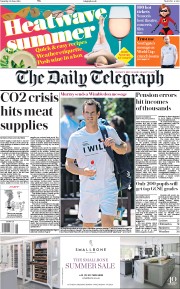 The Daily Telegraph () Newspaper Front Page for 30 June 2018