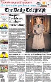 The Daily Telegraph () Newspaper Front Page for 30 July 2021