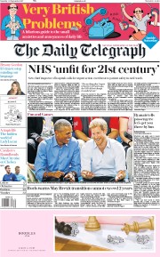 The Daily Telegraph () Newspaper Front Page for 30 September 2017