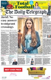 The Daily Telegraph () Newspaper Front Page for 31 December 2018